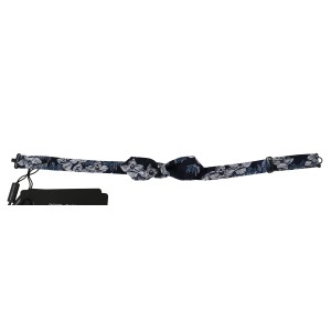 Dolce & Gabbana Elegante marineblaue Seidenfliege