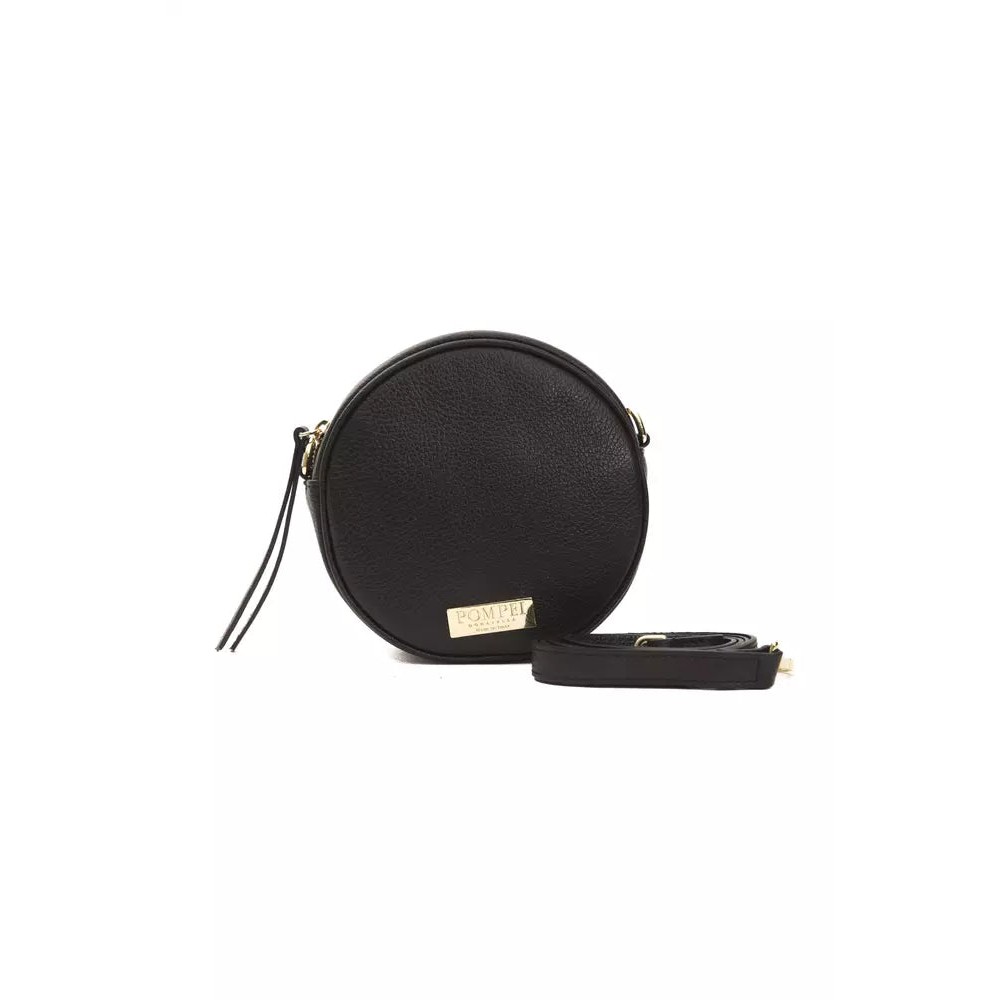 Pompei Donatella Schwarzes Leder Frauen Crossbody