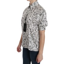 Dolce & Gabbana Musikinstrumenten-Druck Seidenkragen-Oberteil