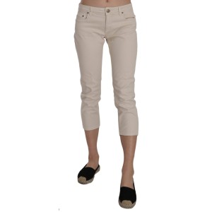 Dondup Beige Niedrige Taille Skinny Cropped Capri-Hose