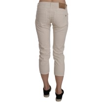Dondup Beige Niedrige Taille Skinny Cropped Capri-Hose