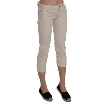 Dondup Beige Niedrige Taille Skinny Cropped Capri-Hose