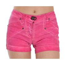 PLEIN SUD Schicke rosa Mini-Shorts mit mittlerer Taille