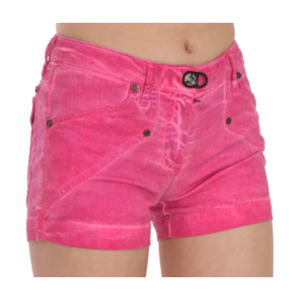 PLEIN SUD Schicke rosa Mini-Shorts mit mittlerer Taille
