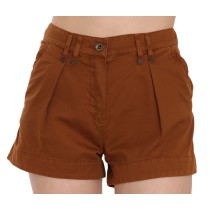 PLEIN SUD Schicke braune Mini-Shorts mit mittlerer Taille
