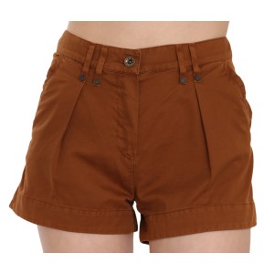 PLEIN SUD Schicke braune Mini-Shorts mit mittlerer Taille