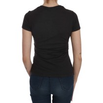 Exte Schwarze Herzen drucken Rundhalsausschnitt Bluse