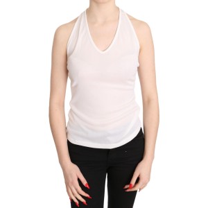 GF Ferre Elegantes weißes Neckholder-Tanktop