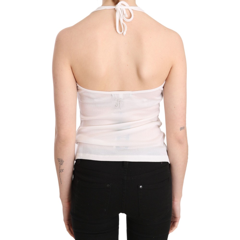 GF Ferre Elegantes weißes Neckholder-Tanktop