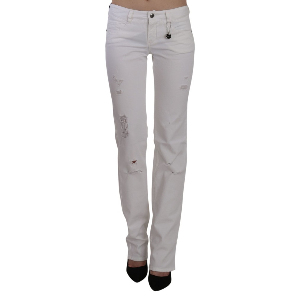 Costume National Schicke weiße Slim Fit Jeans aus Baumwolle