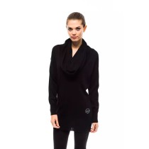Montana Blu Schwarzer Pullover aus Wolle für Frauen