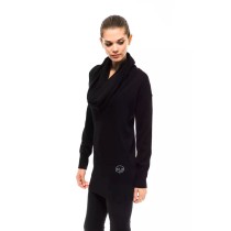 Montana Blu Schwarzer Pullover aus Wolle für Frauen