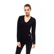 Montana Blu Blauer Pullover aus Wolle für Frauen