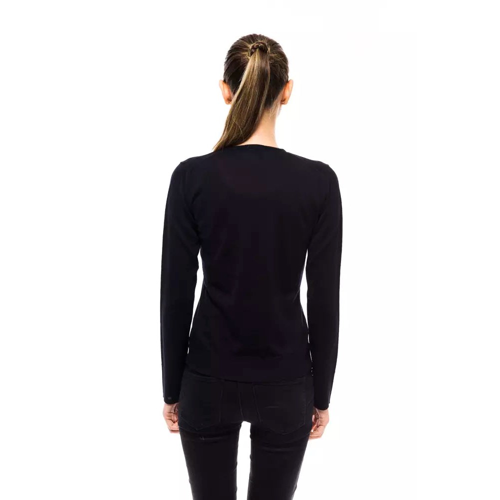 Montana Blu Blauer Pullover aus Wolle für Frauen