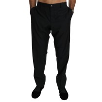 Dolce & Gabbana Elegante Schwarze Schurwoll-Kleid-Hose