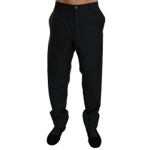 Dolce & Gabbana Elegante Schwarze Schurwoll-Kleid-Hose