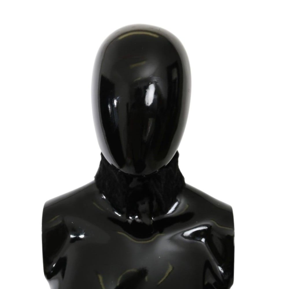 Dolce & Gabbana Elegantes schwarzes Lammfell-Tuch