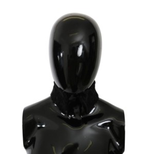 Dolce & Gabbana Elegantes schwarzes Lammfell-Tuch