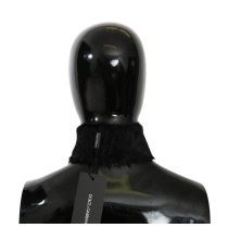 Dolce & Gabbana Elegantes schwarzes Lammfell-Tuch
