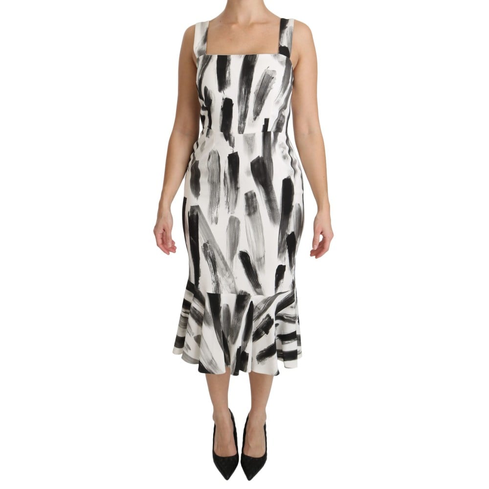 Dolce & Gabbana Schickes monochromes Etuikleid Midikleid