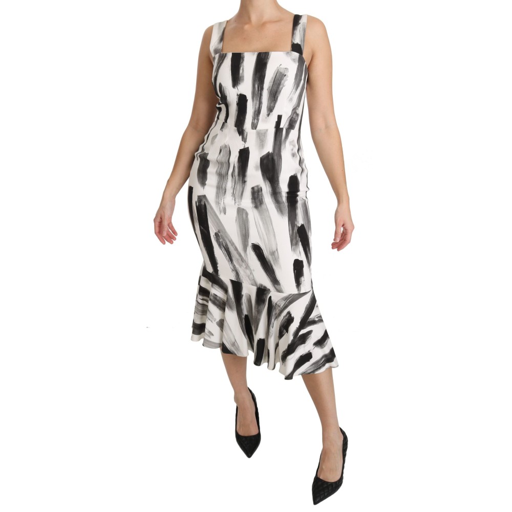 Dolce & Gabbana Schickes monochromes Etuikleid Midikleid