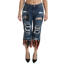 Dolce & Gabbana Schicke Cropped Jeans mit niedriger Taille