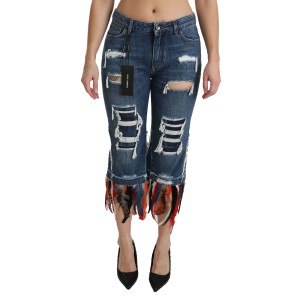 Dolce & Gabbana Schicke Cropped Jeans mit niedriger Taille