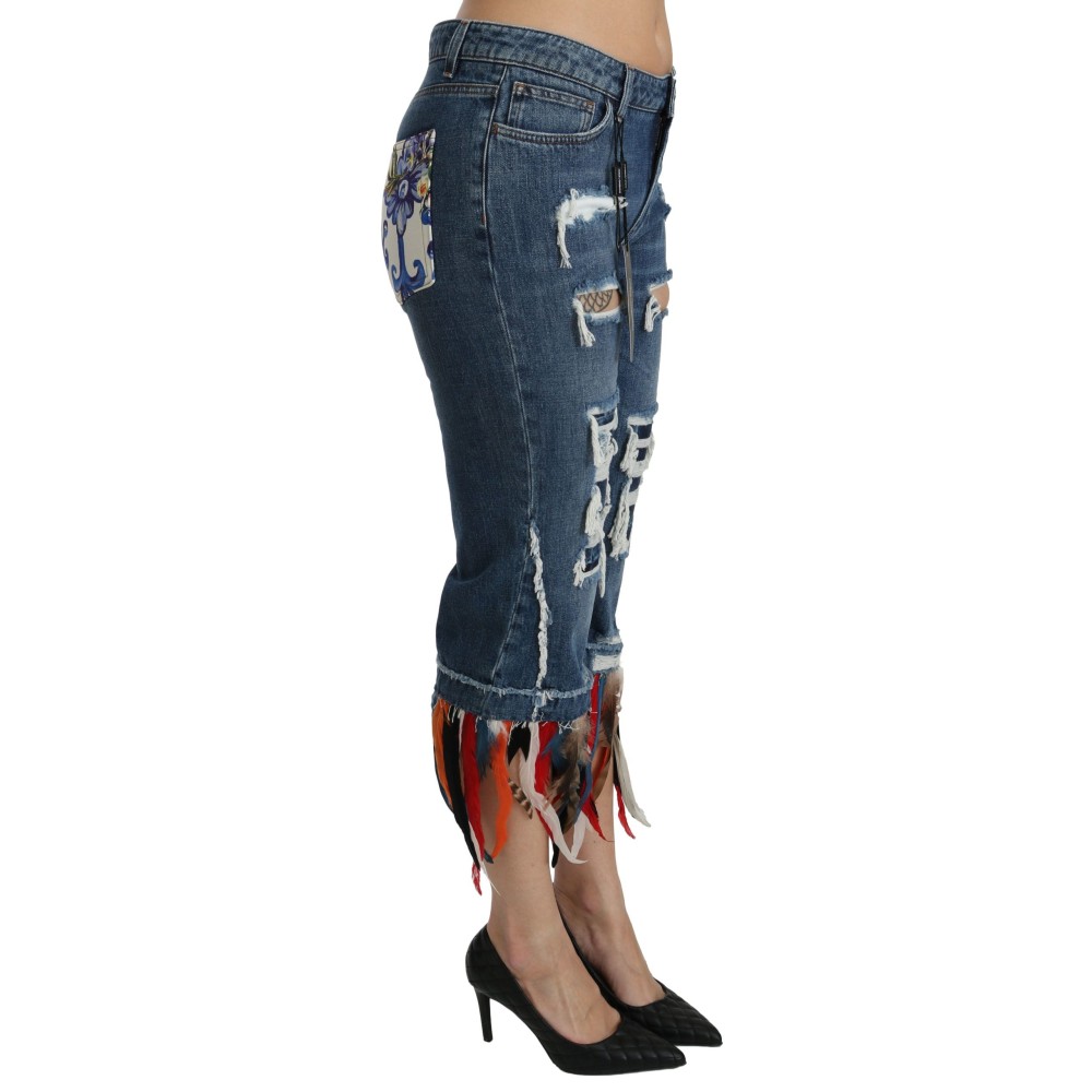 Dolce & Gabbana Schicke Cropped Jeans mit niedriger Taille