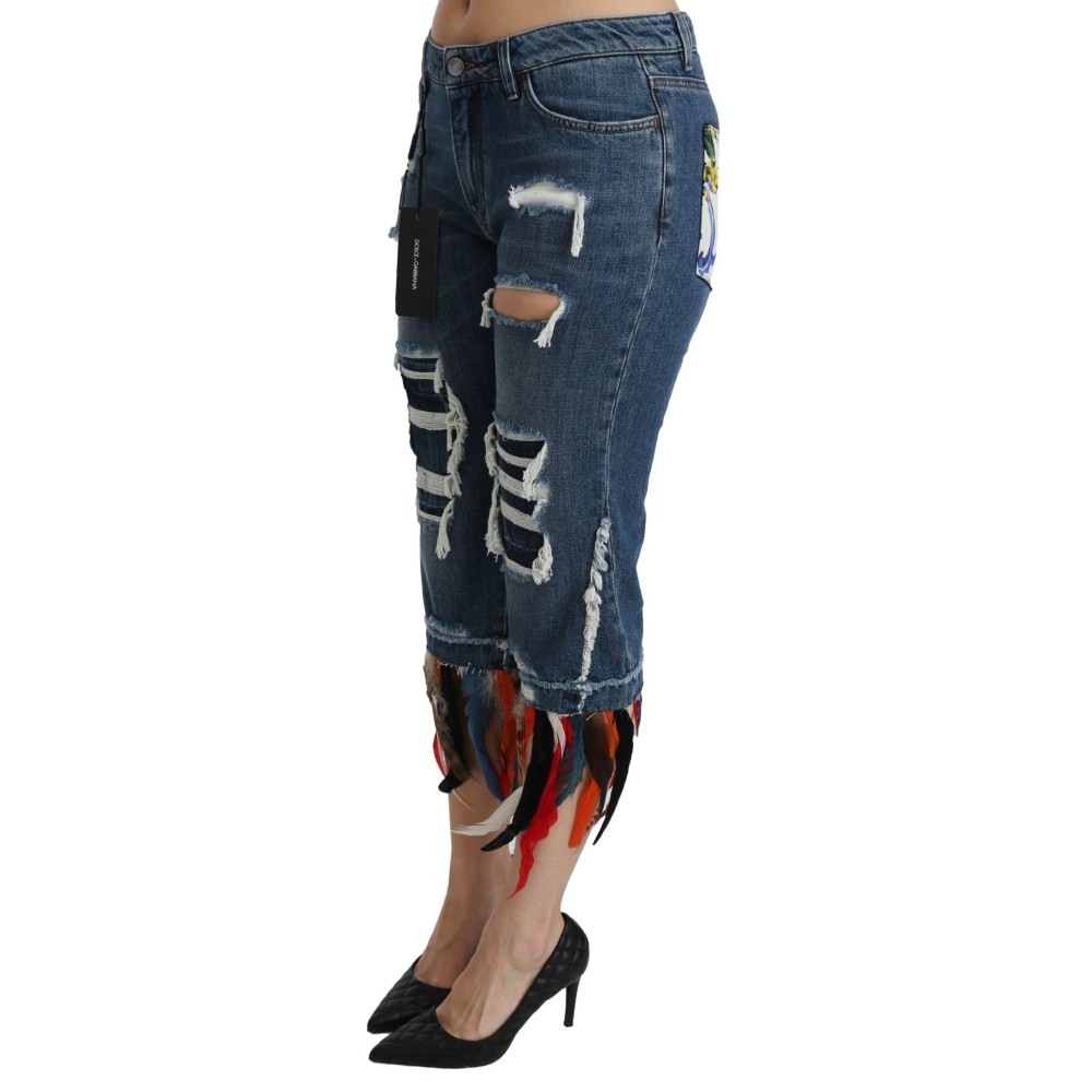 Dolce & Gabbana Schicke Cropped Jeans mit niedriger Taille