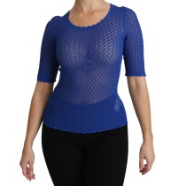 Dolce & Gabbana Elegante blaue durchsichtige Bluse