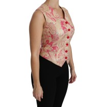 Dolce & Gabbana Elegantes V-Ausschnitt-Westenoberteil aus Seidenmischung