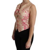 Dolce & Gabbana Elegantes V-Ausschnitt-Westenoberteil aus Seidenmischung