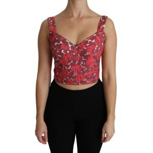 Dolce & Gabbana Elegantes geblümtes Brokat-Top