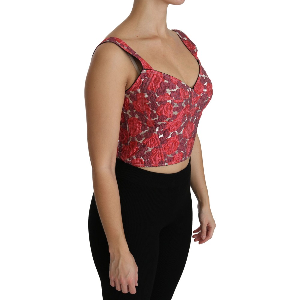 Dolce & Gabbana Elegantes geblümtes Brokat-Top