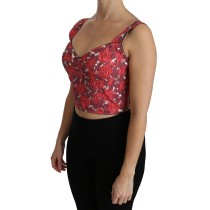 Dolce & Gabbana Elegantes geblümtes Brokat-Top