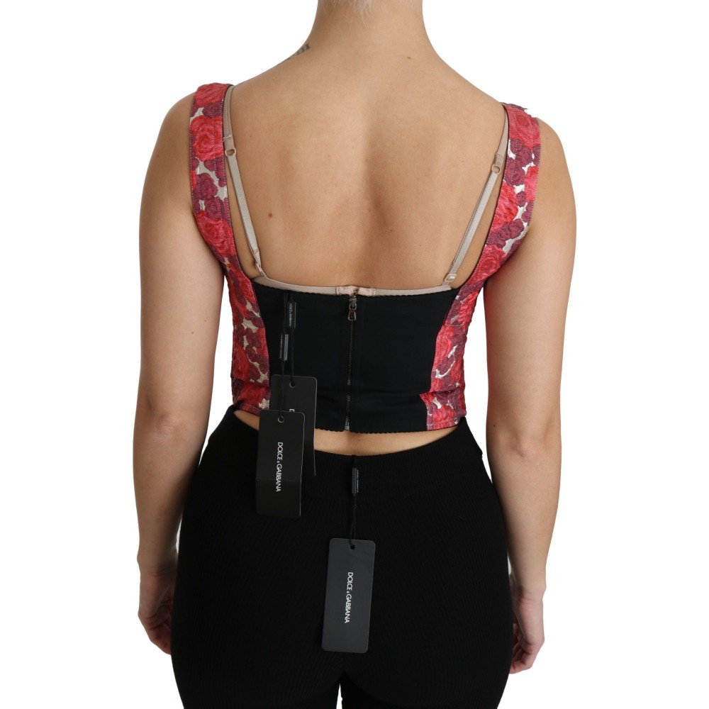 Dolce & Gabbana Elegantes geblümtes Brokat-Top