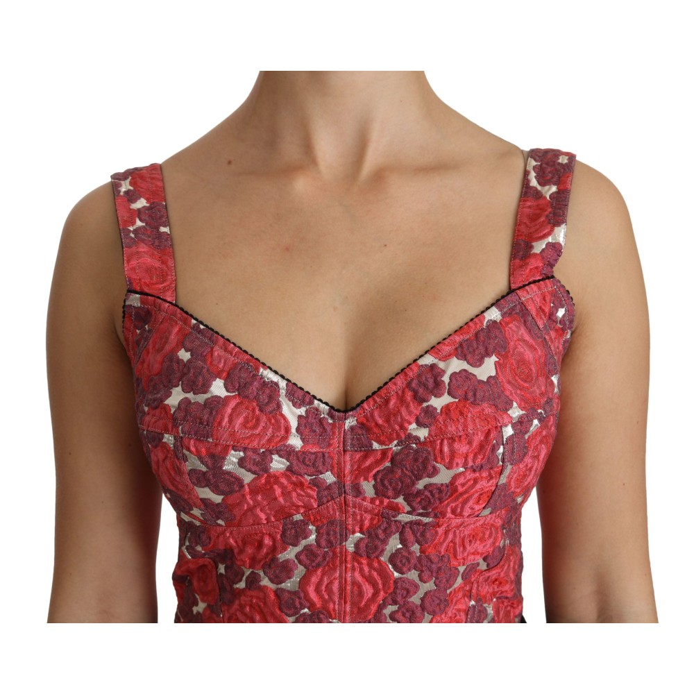 Dolce & Gabbana Elegantes geblümtes Brokat-Top