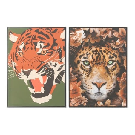 Bild DKD Home Decor 52 x 2,7 x 72 cm Tiger Moderne (2 Stück)