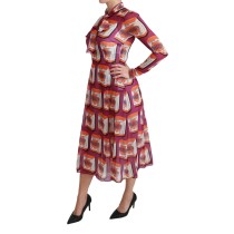 Dolce & Gabbana Elegantes Bellezza Print Maxikleid aus Seide