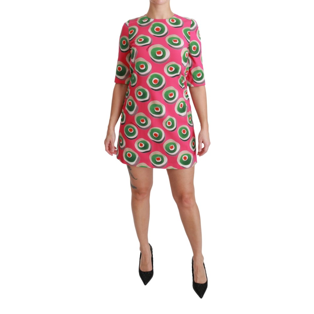 Dolce & Gabbana Rosa Sicily Cupcake Shift-Minikleid