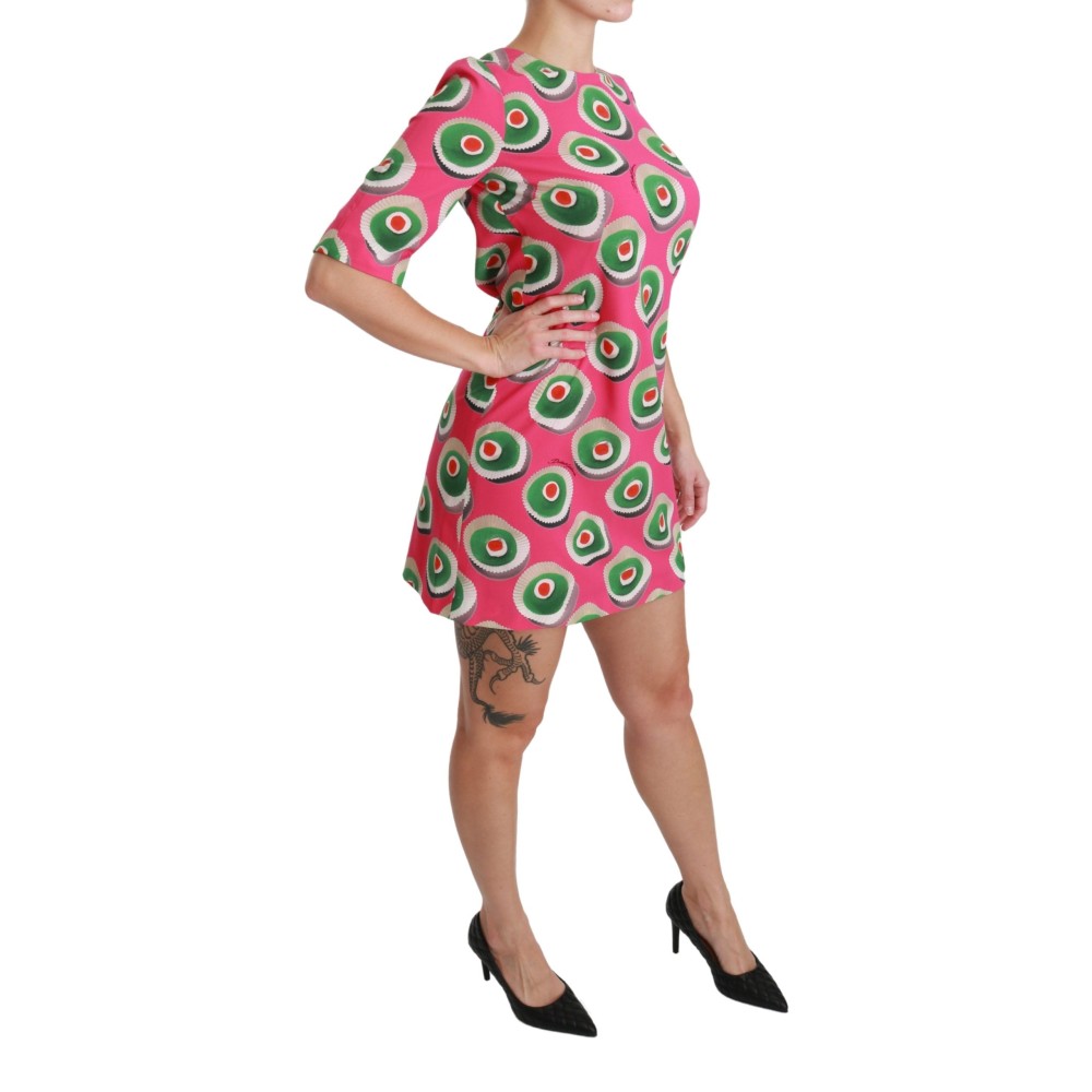 Dolce & Gabbana Rosa Sicily Cupcake Shift-Minikleid
