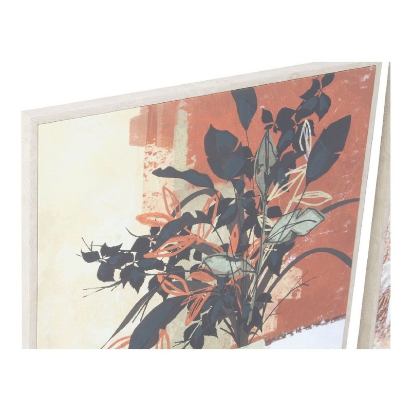 Painting DKD Home Decor 52 x 2,7 x 72 cm Plant Scandinavian (2 Units)