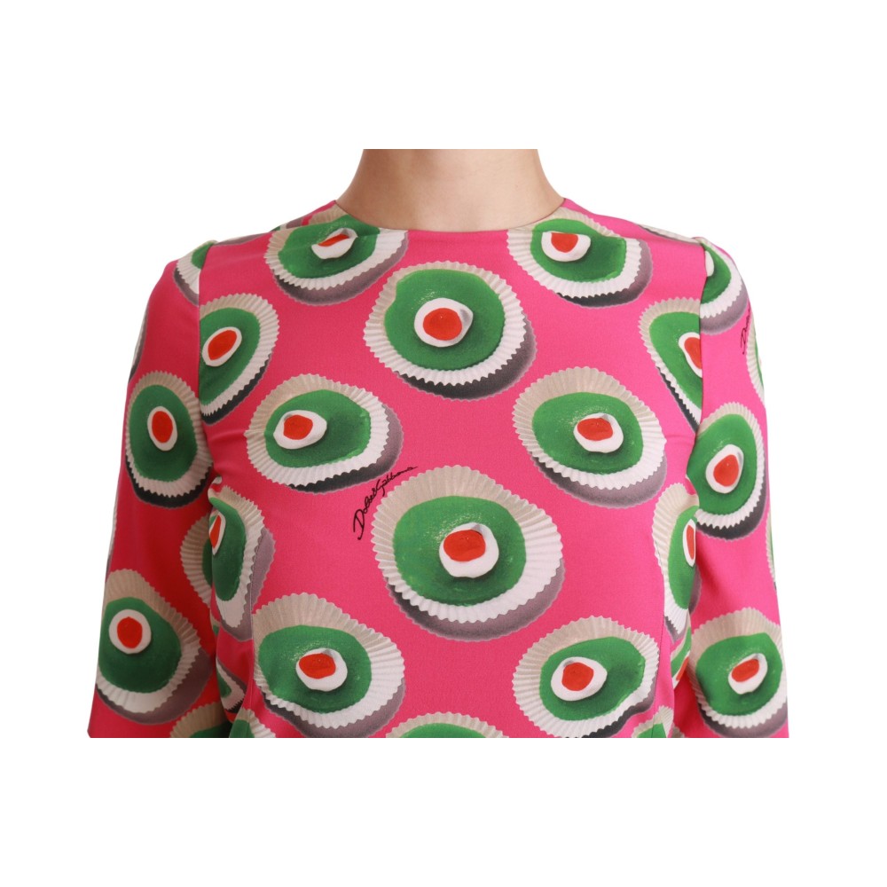 Dolce & Gabbana Rosa Sicily Cupcake Shift-Minikleid