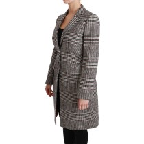 Dolce & Gabbana Elegante mehrfarbig karierte knielange Jacke Mantel