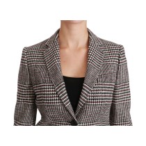 Dolce & Gabbana Elegante mehrfarbig karierte knielange Jacke Mantel