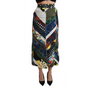 Dolce & Gabbana Eleganter Rock mit geometrischem Druck und hoher Taille