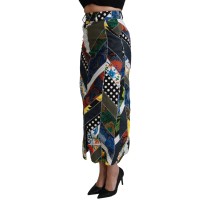 Dolce & Gabbana Eleganter Rock mit geometrischem Druck und hoher Taille