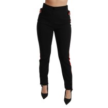 Dolce & Gabbana Schicke Skinny-Hose mit hoher Taille in Schwarz