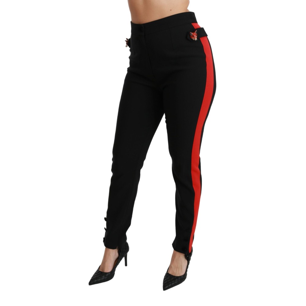 Dolce & Gabbana Schicke Skinny-Hose mit hoher Taille in Schwarz