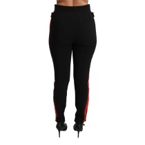 Dolce & Gabbana Schicke Skinny-Hose mit hoher Taille in Schwarz